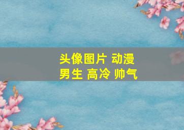 头像图片 动漫 男生 高冷 帅气